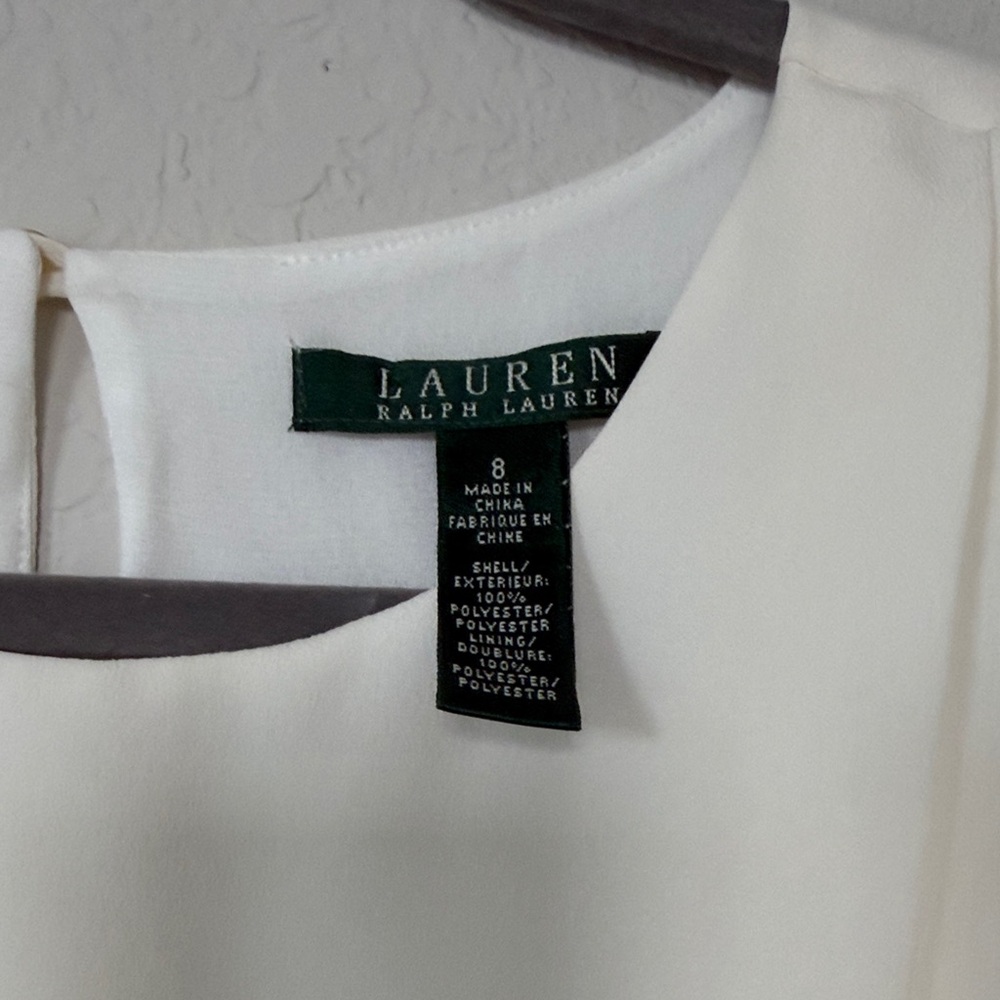 Lauren Ralph Lauren Cream Sleeveless Blouse - Picture 4 of 11
